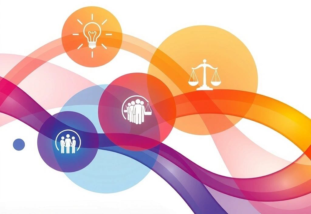 Abstract image representing core values like innovation and integrity