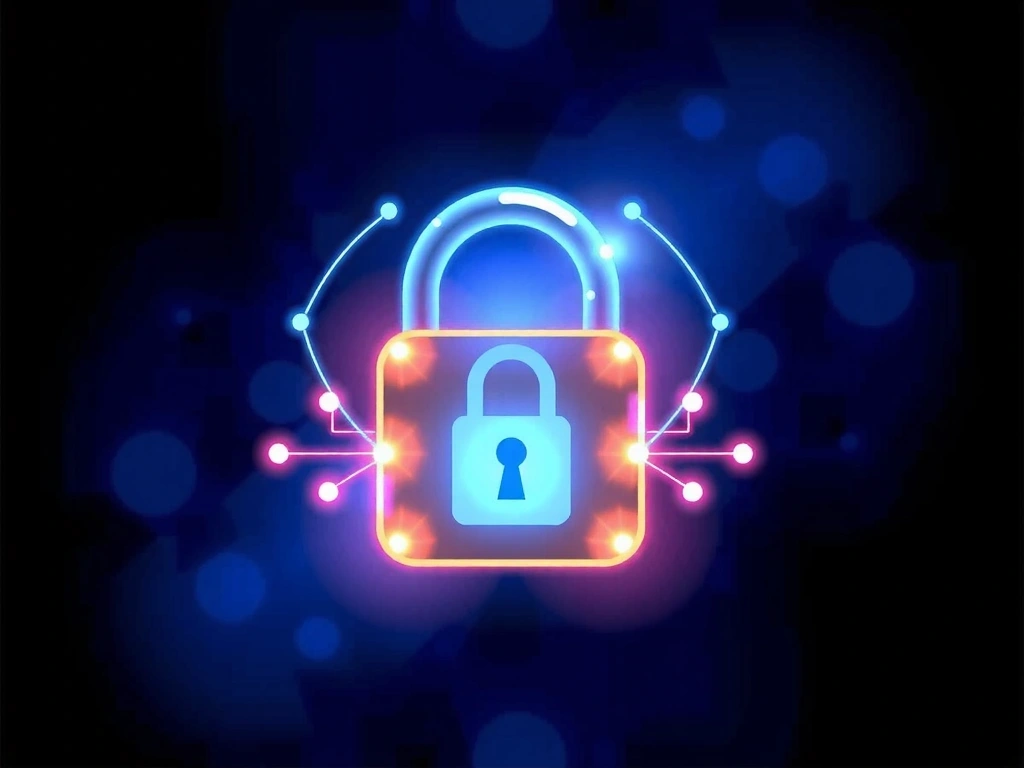 Digital lock icon representing data security