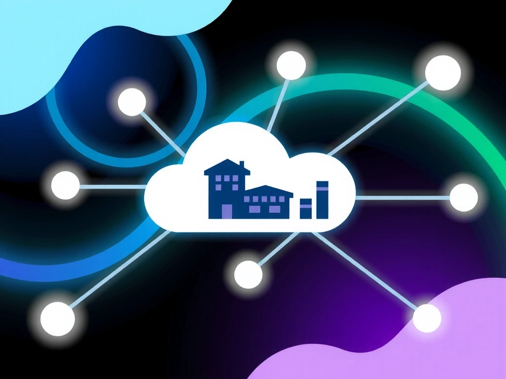 Abstract representation of interconnected digital tools and systems, forming a cohesive network for property management solutions.